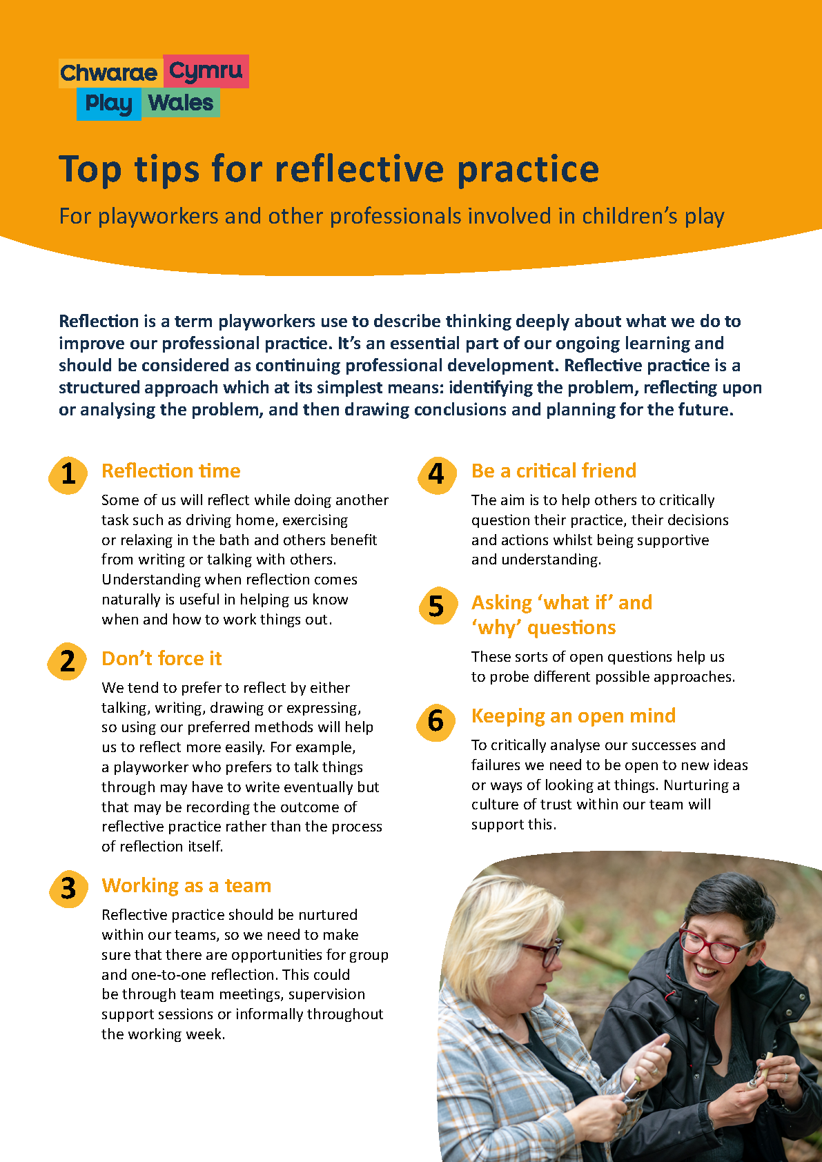 Top tips for reflective practice