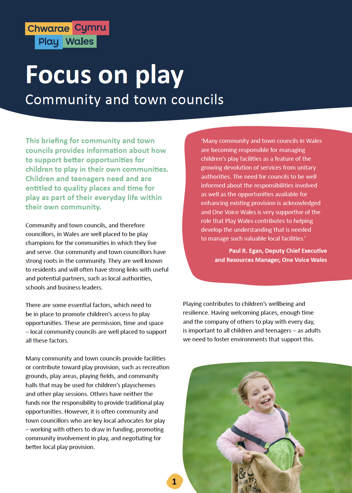 Focus on play – Community and town councils