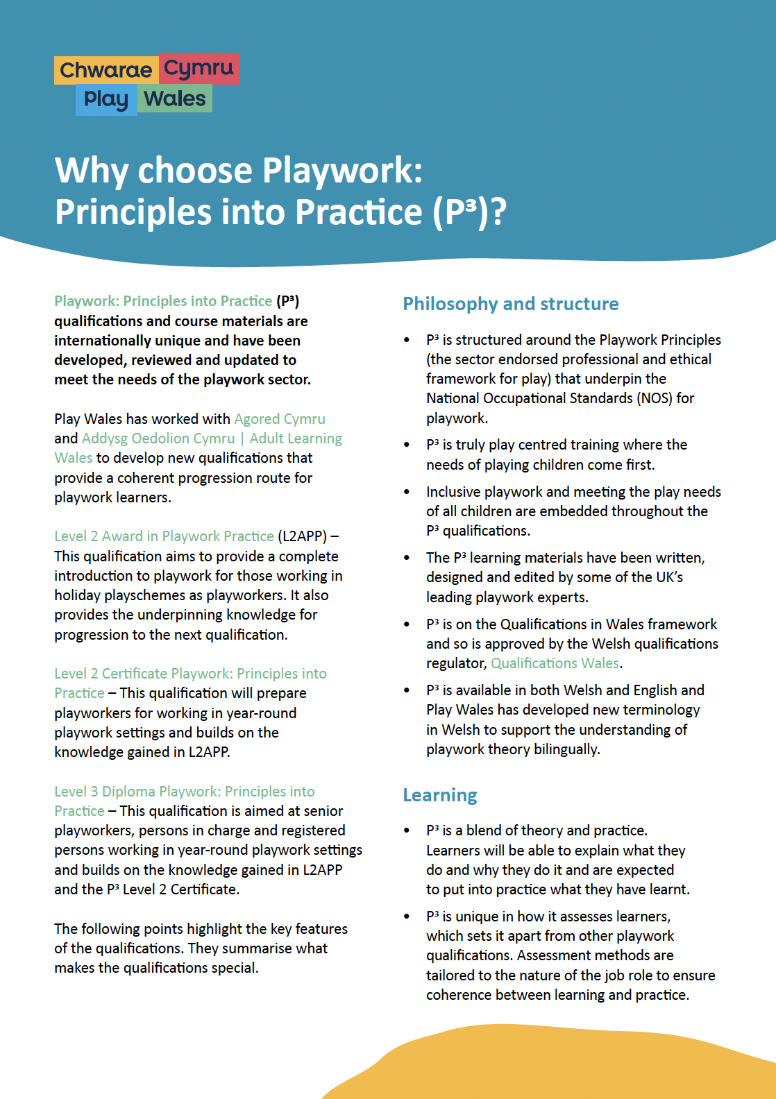 Why choose Playwork: Principles into Practice (P3)?